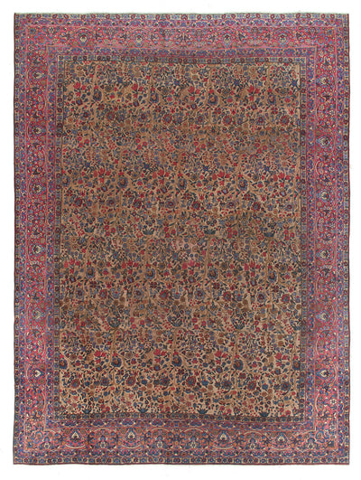 Tappeto Kerman Antico Persiano Autentico | Annodato a Mano 485x360cm - CarpetLiving