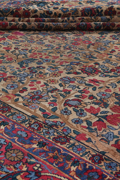 Tappeto Kerman Antico Persiano Autentico | Annodato a Mano 485x360cm