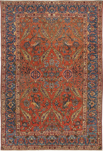 Authentic Antique Persian Isfahan Rug | Hand-Knotted 187x140cm