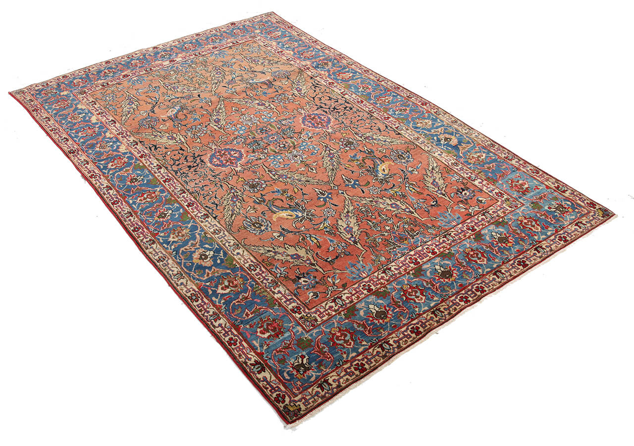 Tappeto Isfahan Antico Persiano Autentico | Annodato a Mano 187x140cm