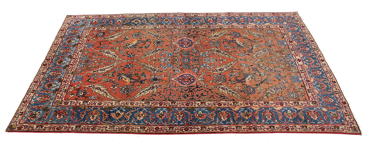 Tappeto Isfahan Antico Persiano Autentico | Annodato a Mano 187x140cm