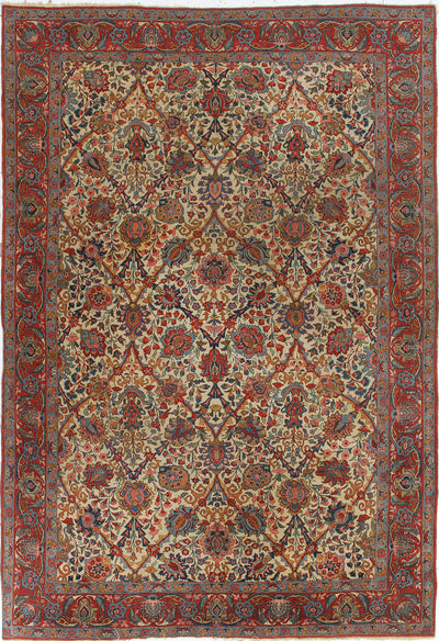 Authentic Antique Persian Isfahan Rug | Hand-Knotted 305x210cm