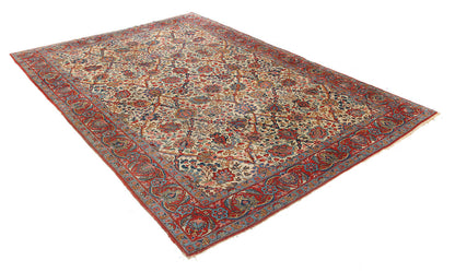 Tappeto Isfahan Antico Persiano Autentico | Annodato a Mano 305x210cm