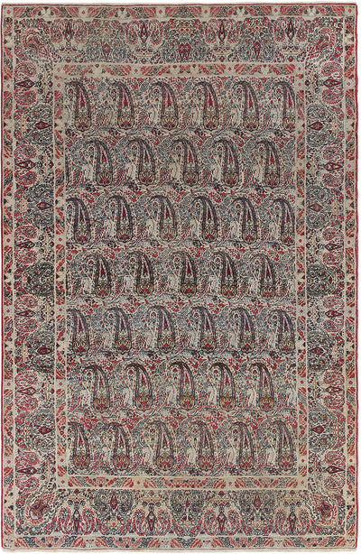 Tappeto Kerman Antico Persiano Autentico | Annodato a Mano 202x133cm - CarpetLiving