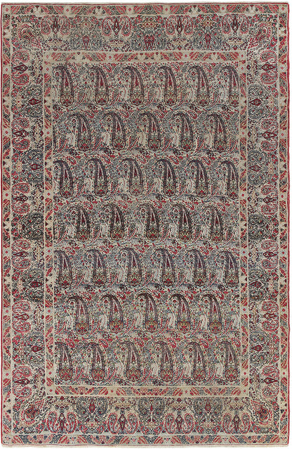Authentic Antique Persian Kerman Rug | Hand-Knotted 202x133cm