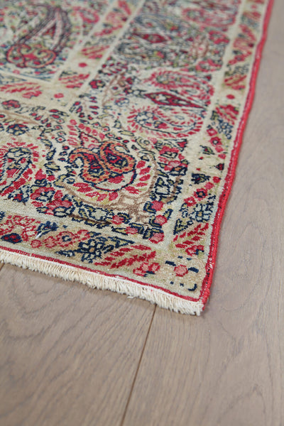 Tappeto Kerman Antico Persiano Autentico | Annodato a Mano 202x133cm - CarpetLiving