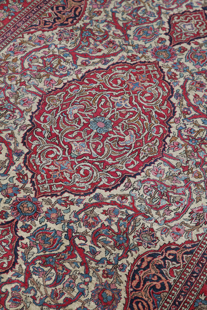 Authentic Antique Persian Isfahan Rug | Hand-Knotted 210x140cm