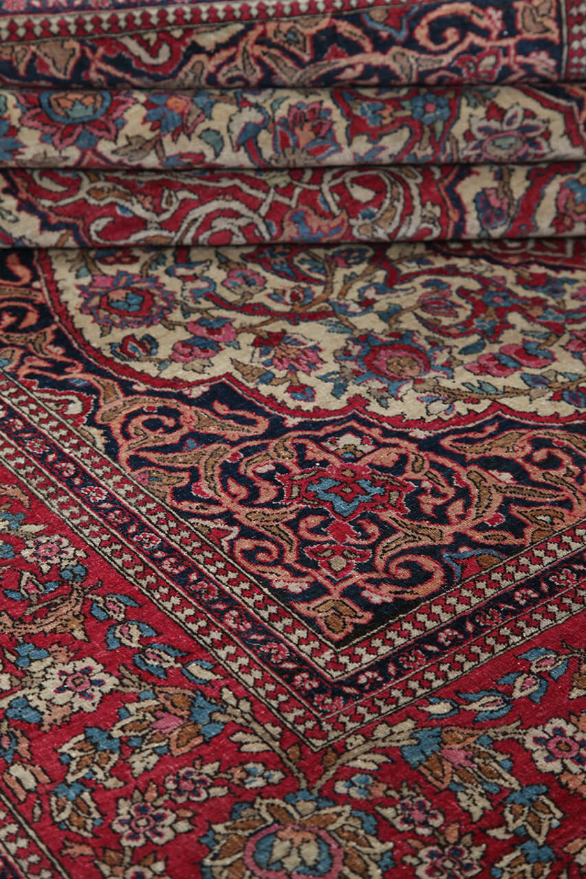 Authentic Antique Persian Isfahan Rug | Hand-Knotted 210x140cm