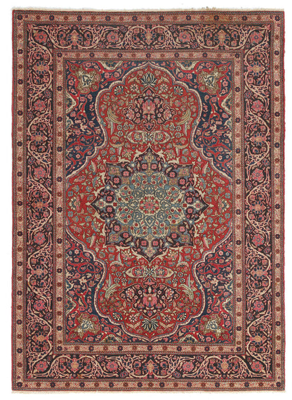 Authentic Antique Persian Isfahan Rug | Hand-Knotted 211x152cm