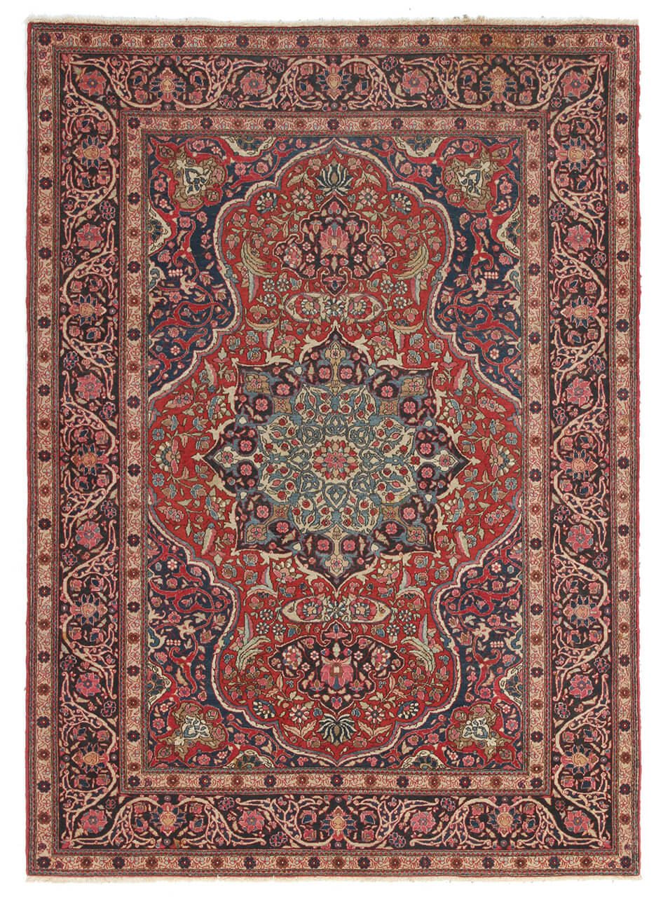 Authentic Antique Persian Isfahan Rug | Hand-Knotted 211x152cm