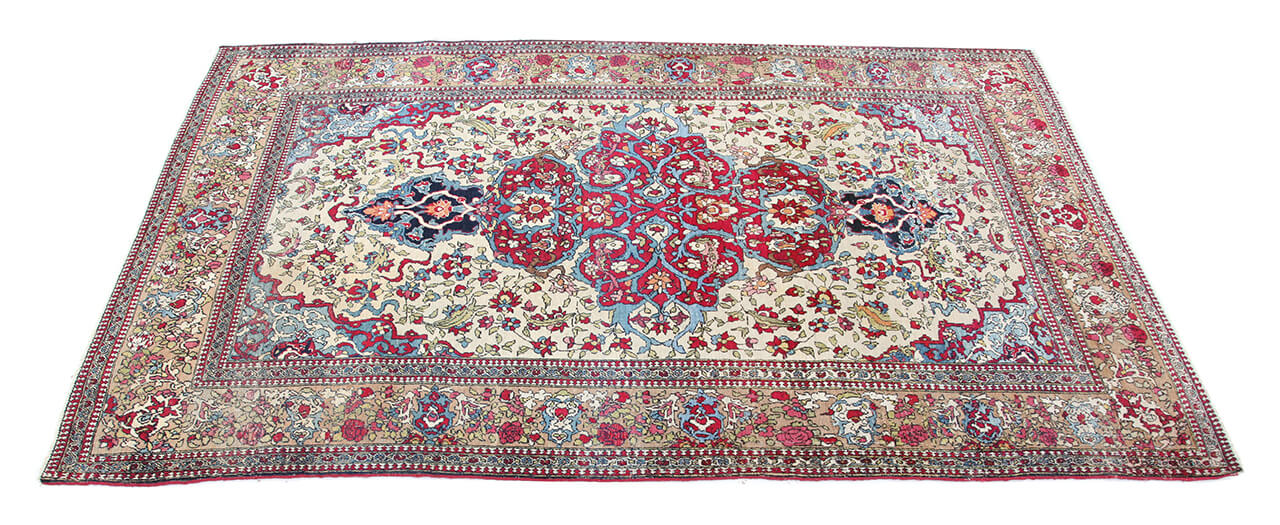 Authentic Antique Persian Isfahan Rug | Hand-Knotted 216x140cm