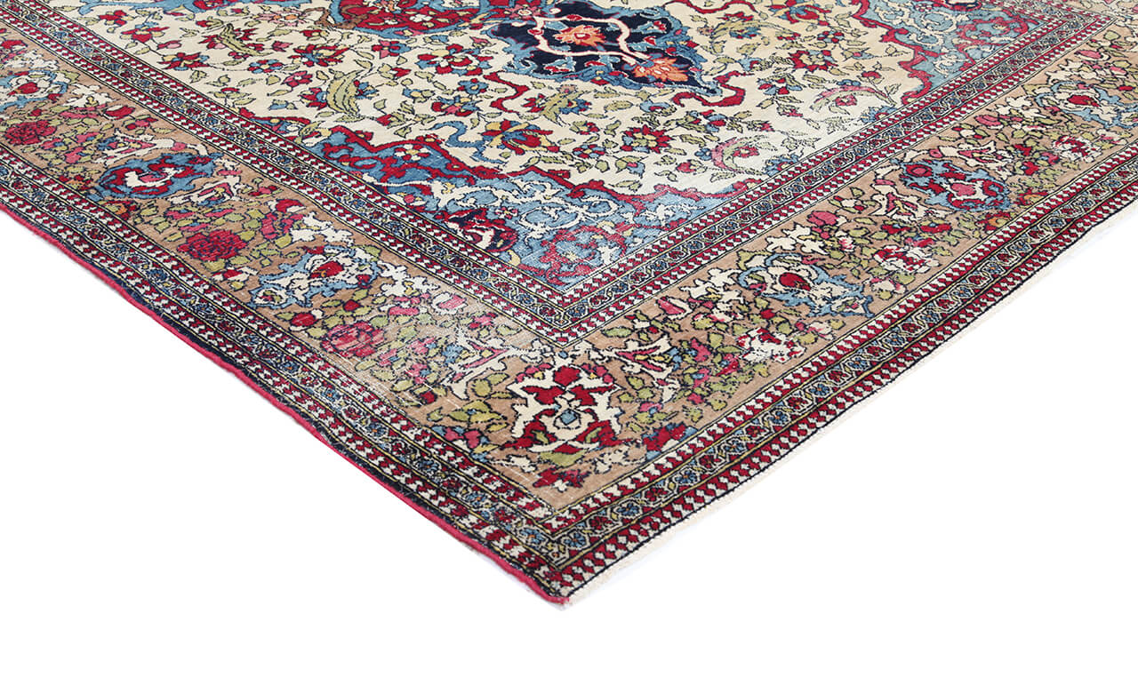 Authentic Antique Persian Isfahan Rug | Hand-Knotted 216x140cm