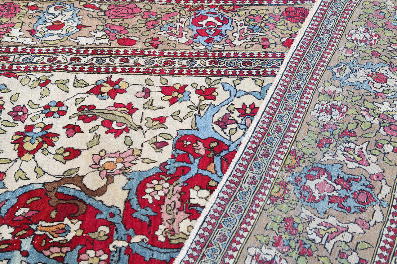 Authentic Antique Persian Isfahan Rug | Hand-Knotted 216x140cm