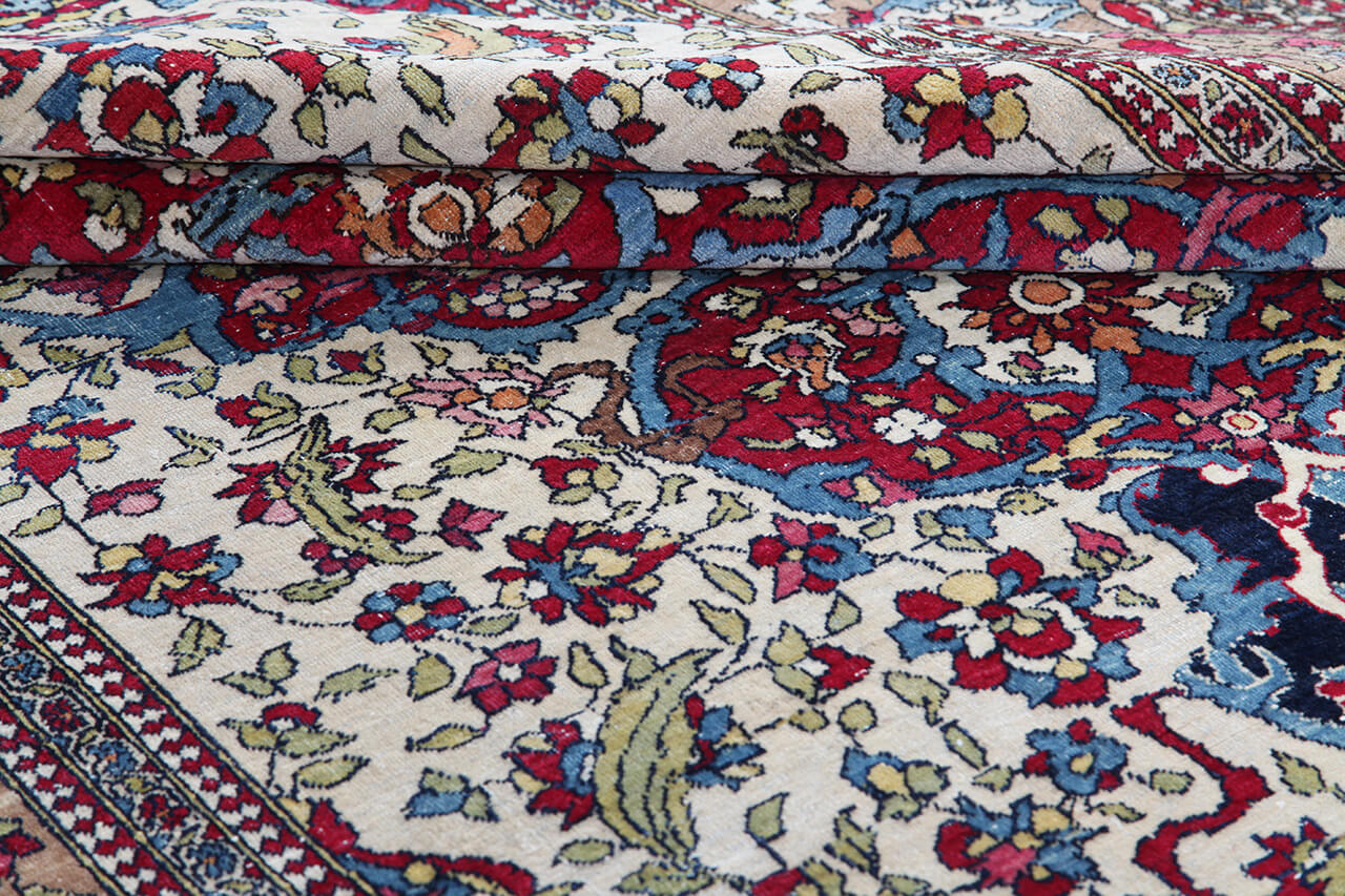 Authentic Antique Persian Isfahan Rug | Hand-Knotted 216x140cm