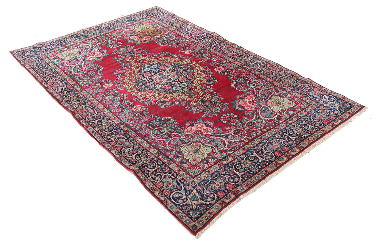 Authentic Antique Persian Kerman Rug | Hand-Knotted 214x137cm
