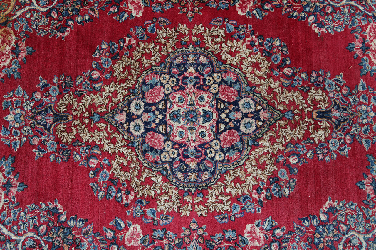 Authentic Antique Persian Kerman Rug | Hand-Knotted 214x137cm