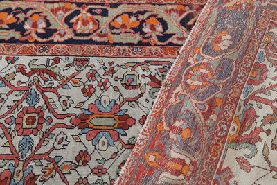 Authentic Antique Persian Farahan Rug | Hand-Knotted 187x127cm