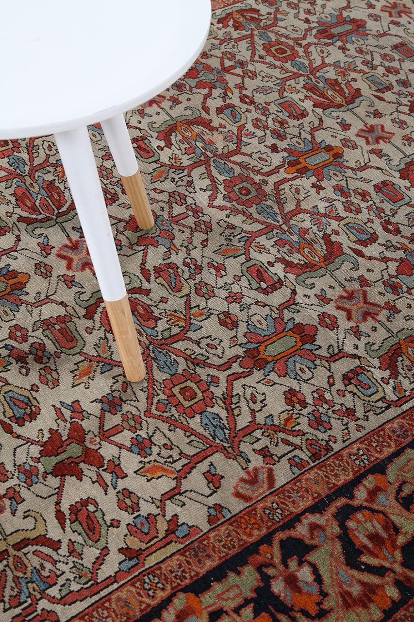 Authentic Antique Persian Farahan Rug | Hand-Knotted 187x127cm