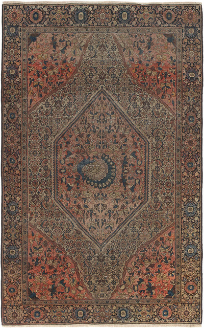 Authentic Antique Persian Farahan Rug | Hand-Knotted 184x115cm