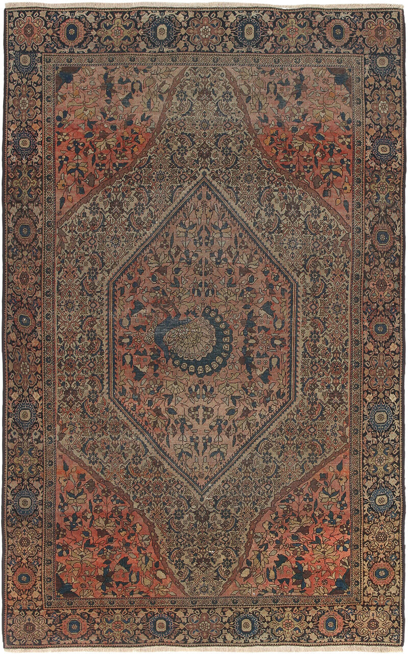 Tappeto Farahan Antico Persiano Autentico | Annodato a Mano 184x115cm