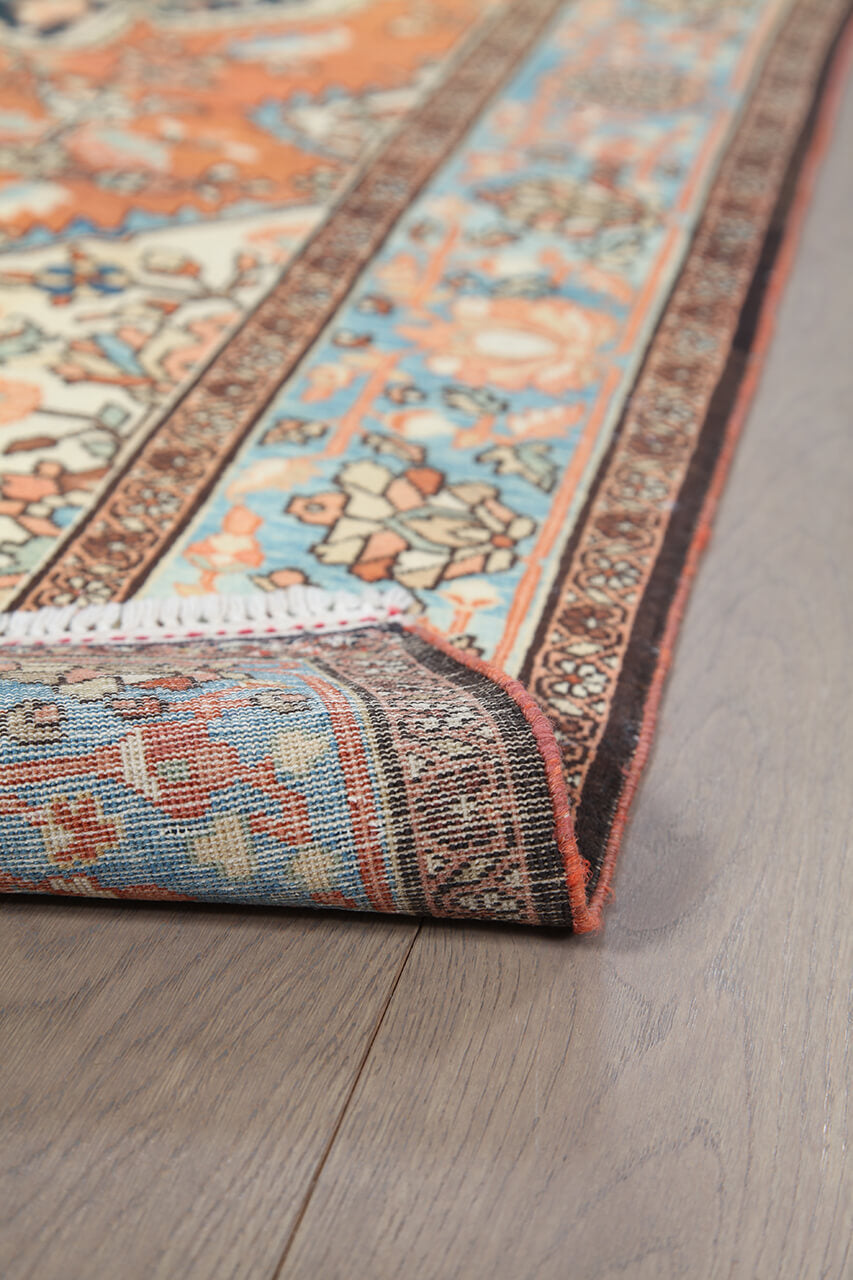 Authentic Antique Persian Farahan Rug | Hand-Knotted 204x130cm