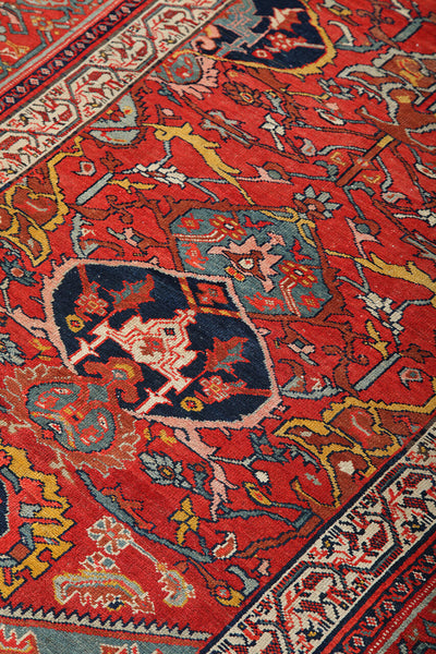 Authentic Antique Persian Farahan Rug | Hand-Knotted 189x144cm