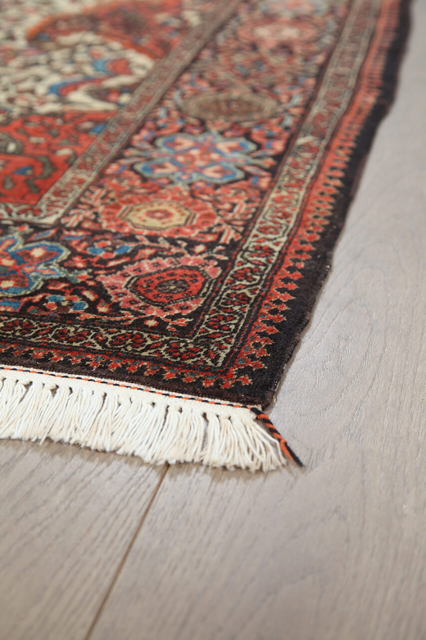 Authentic Antique Persian Farahan Rug | Hand-Knotted 219x127cm