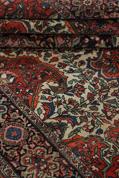 Authentic Antique Persian Farahan Rug | Hand-Knotted 219x127cm