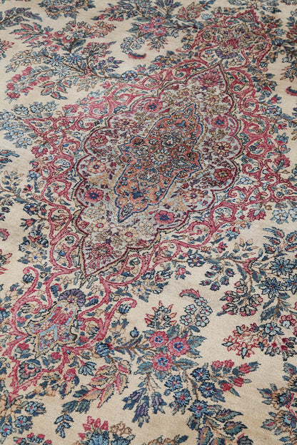 Tappeto Kerman Antico Persiano Autentico | Annodato a Mano 401x271cm