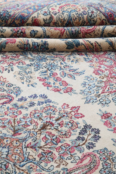 Tappeto Kerman Antico Persiano Autentico | Annodato a Mano 401x271cm - CarpetLiving