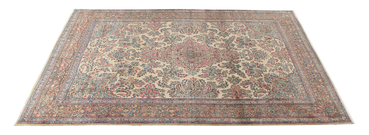 Tappeto Kerman Antico Persiano Autentico | Annodato a Mano 401x271cm