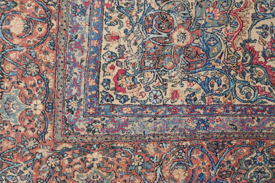 Tappeto Kerman Antico Persiano Autentico | Annodato a Mano 401x271cm - CarpetLiving