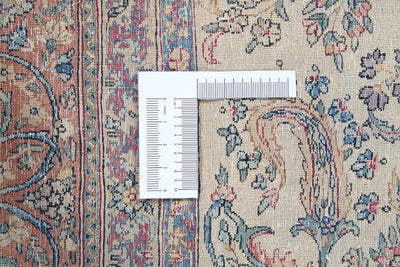 Tappeto Kerman Antico Persiano Autentico | Annodato a Mano 401x271cm - CarpetLiving