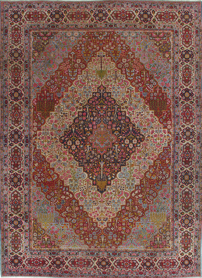 Tappeto Kerman Antico Persiano Autentico | Annodato a Mano 403x288cm - CarpetLiving