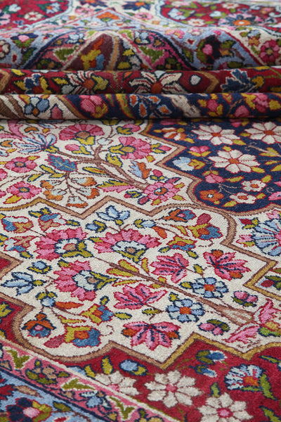 Tappeto Kerman Antico Persiano Autentico | Annodato a Mano 403x288cm - CarpetLiving