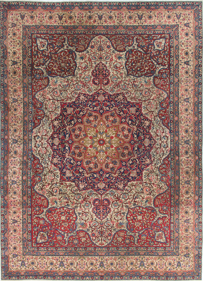 Tappeto Kerman Antico Persiano Autentico | Annodato a Mano 397x291cm