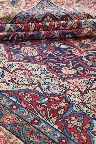 Tappeto Kerman Antico Persiano Autentico | Annodato a Mano 397x291cm - CarpetLiving