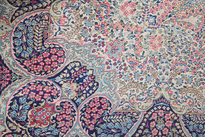 Tappeto Kerman Antico Persiano Autentico | Annodato a Mano 391x295cm - CarpetLiving