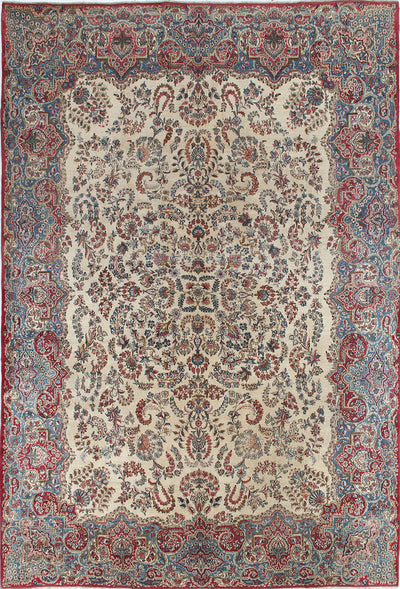 Tappeto Kerman Antico Persiano Autentico | Annodato a Mano 436x299cm - CarpetLiving