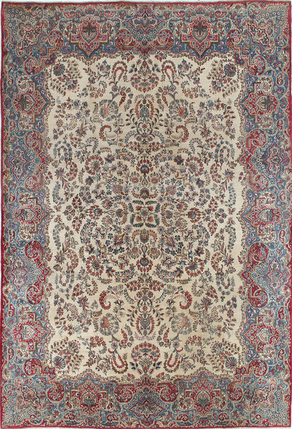 Tappeto Kerman Antico Persiano Autentico | Annodato a Mano 436x299cm