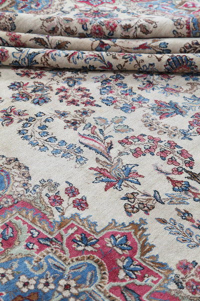 Tappeto Kerman Antico Persiano Autentico | Annodato a Mano 436x299cm - CarpetLiving
