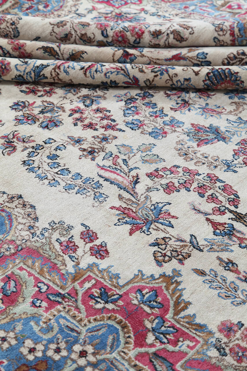 Tappeto Kerman Antico Persiano Autentico | Annodato a Mano 436x299cm