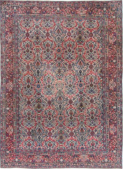 Tappeto Kerman Antico Persiano Autentico | Annodato a Mano 367x272cm
