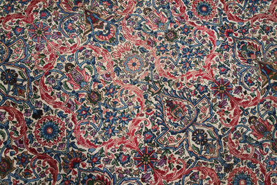 Tappeto Kerman Antico Persiano Autentico | Annodato a Mano 367x272cm - CarpetLiving
