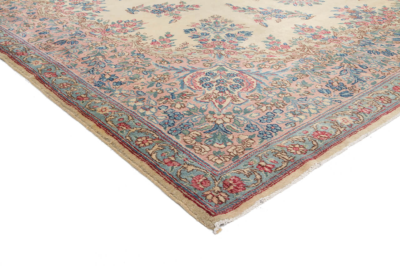 Tappeto Kerman Antico Persiano Autentico | Annodato a Mano 381x268cm