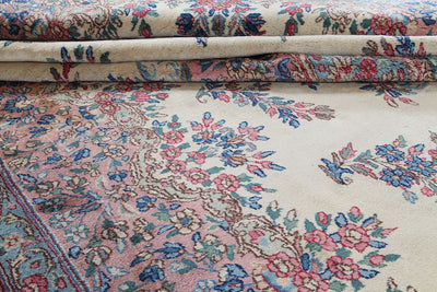 Tappeto Kerman Antico Persiano Autentico | Annodato a Mano 381x268cm - CarpetLiving