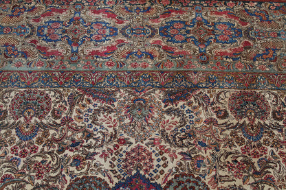 Tappeto Kerman Antico Persiano Autentico | Annodato a Mano 611x338cm