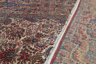 Tappeto Kerman Antico Persiano Autentico | Annodato a Mano 611x338cm