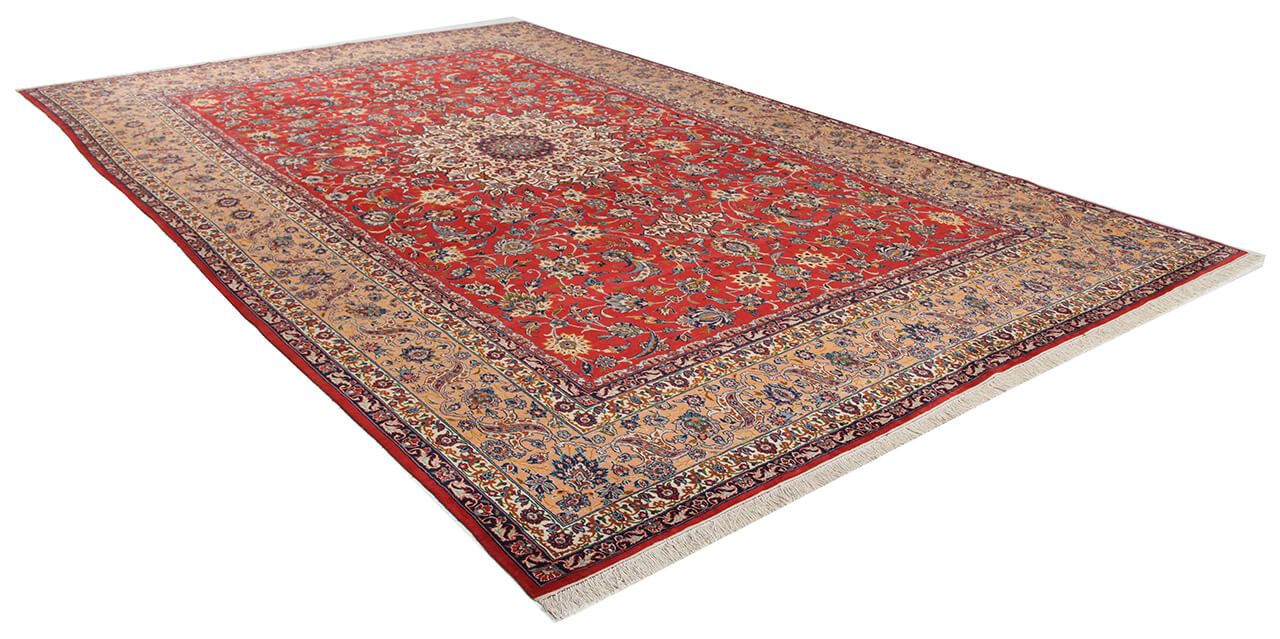 Tappeto Isfahan Antico Persiano Autentico | Annodato a Mano 485x307cm