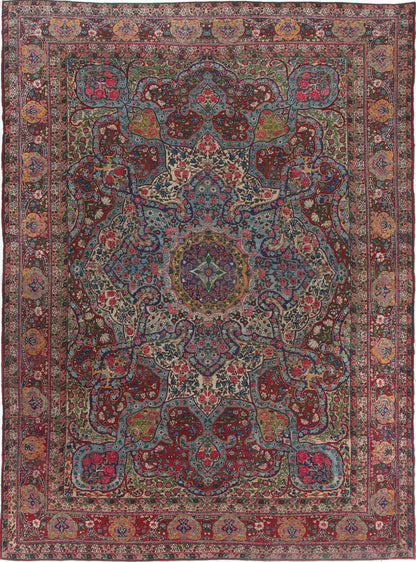 Tappeto Kerman Antico Persiano Autentico | Annodato a Mano 391x284cm